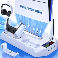 PS5 Slim Cooling Station with Controller Charging Station for PlayStation 5 C...