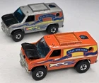 Hot Wheels Blackwall Lot Of 2 Baja Breaker Gray Silver & Orange Vintage