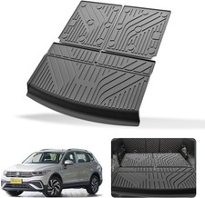 Cargo Mat  Backrest Mats Compatible with Volkswagen VW Tiguan 2018-2024 7 Se...