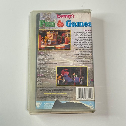 Barney's Fun & Games VHS Video Rare Classic Vintage 1996 - Picture 2 of 6