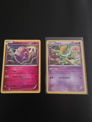 Pokemon Hypno 51/122 & Clefairy 81/122 Regular Finish Breakpoint Tomokazu Komiya