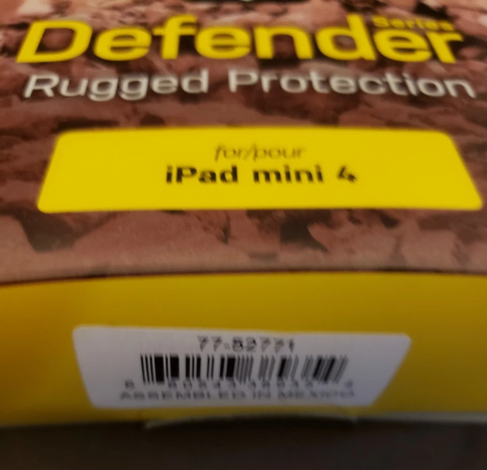 OtterBox Defender 系列保护壳和支架 适合 Apple iPad Mini 4 黑色 全新 — 第 4/4 张图片