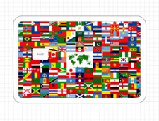 World Flags ATM SKIN Debit Credit Card Sticker USA Japan Mexico China Israel