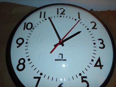 SIMPLEX AMERICAN TIME HAND SET WALL CLOCK NEW FOR MAN CAVE EASY SET COOL