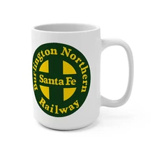 BNSF Santa Fe Railroad Coffee Mug 15oz Train Enthusiast Gift, Railway Collector