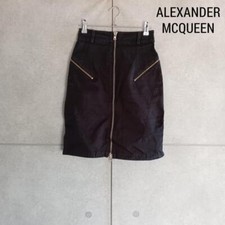 Alexander McQueen Skirt Black Zip Design Women's Size M From Japan Used