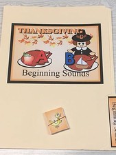 Thanksgiving - File Folder Game - Activity Set - Beginning Sounds