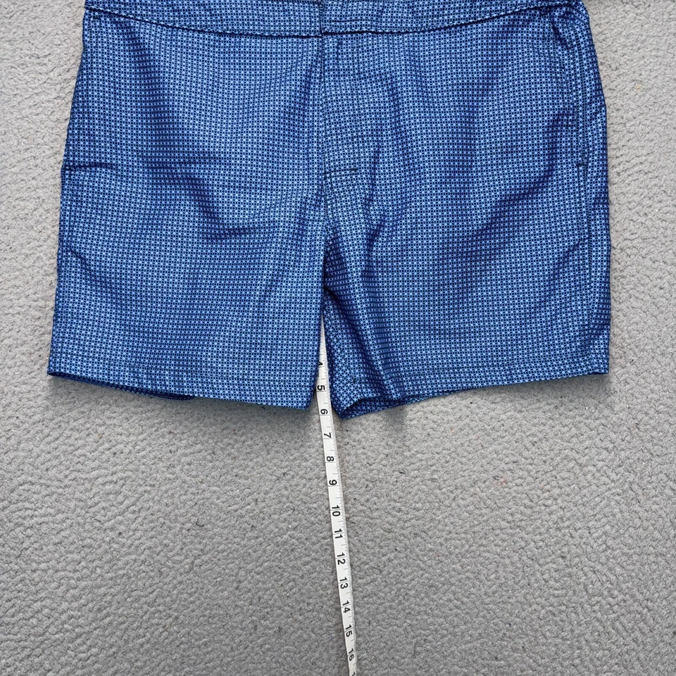 Bañador Banana Republic para Hombres 35 Azul Geométrico Pantalones Cortos Cintura Ajustable Verano Foto 4 de 4