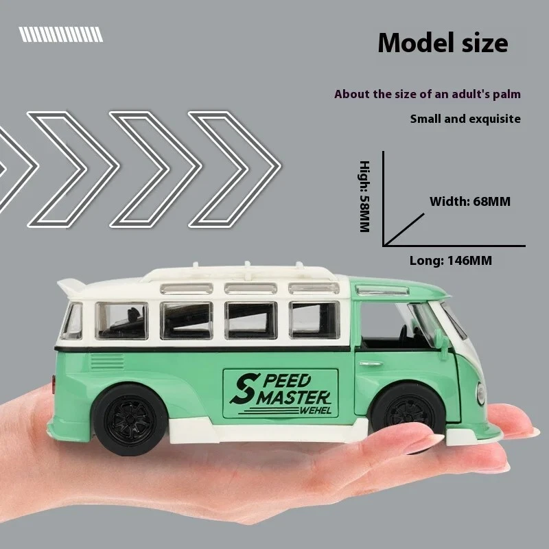 1/32 Model VW Bus Diecast Hollywood Diecast T1 Bus Diecast Model Car Bus 2025 - Image 3 of 4