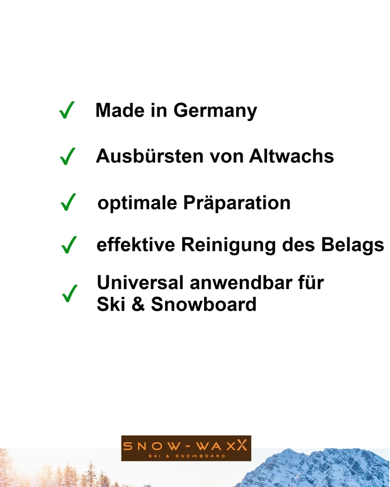 Snow-WaxX Base Brush Nylon | Skibürste | Langlauf | Wachs | Made in Germany - Bild 4 von 4