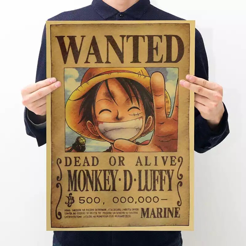 One Piece Monkey D Luffy Wanted Poster Men Women Unisex New Anime One