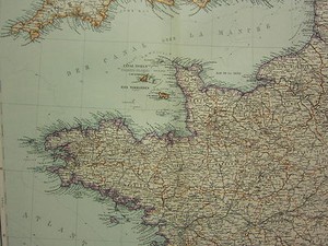 Carte Datee 1907 Nord Ouest De La France Iles Anglo Normandes Le Havre Orne Bretagne Calvados Ebay