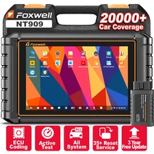 FOXWELL NT909 Pro Bidirectional OBDII Scanner Car Diagnostic Tool ECU Coding ABS