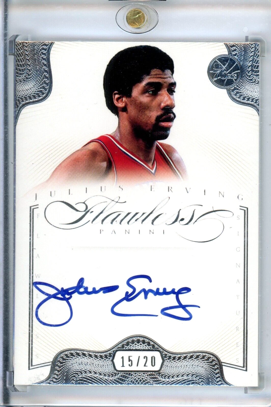 2012-13 Panini Flawless Signatures #44 Julius Erving Auto 15/20