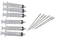 6 pc 10ml syringe with blunt 8cm long needle for refill ink CISS and cartridges