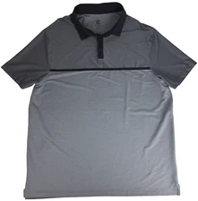 Champion C9 Golf Polo Short Sleeve Black Gray Shirt XXL 2XL