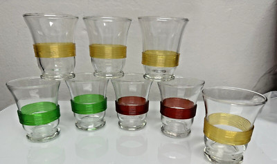 8 Vintage Tsing Tao  Glasses Blade Runner Star Trek Voyager Celluloid Band