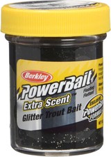 BERKLEY POWERBAIT PASTA PER TROTE  FLOATING  BLACK GLITTER  1004935