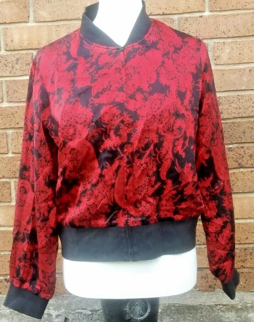 DRESS BARN Silk Red Jacket Size PL. Excellent condition. .b eBay