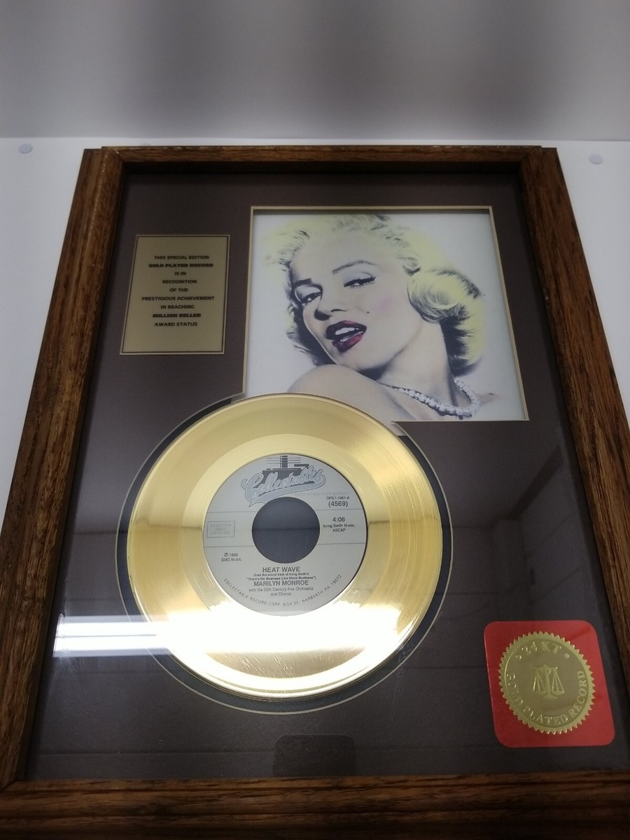 希少　Marilyn Monroe 「HEAT WAVE」ゴールドディスク Marilyn Monroe 