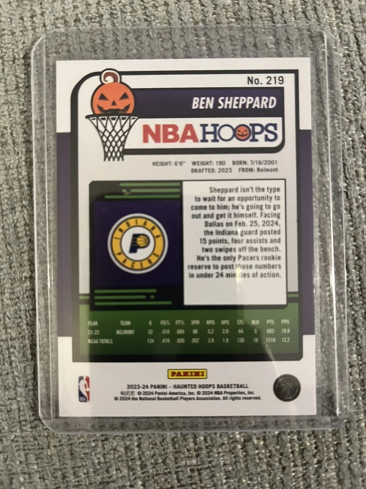 2023-24 Panini Haunted Hoops - Holo Candy #219 Ben Sheppard (RC) - Image 2 of 2