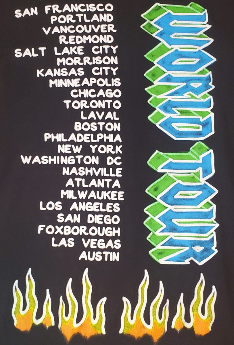Billie Eilish 2019 World Tour Black L/S Concert Tee Shirt-2 Sided
