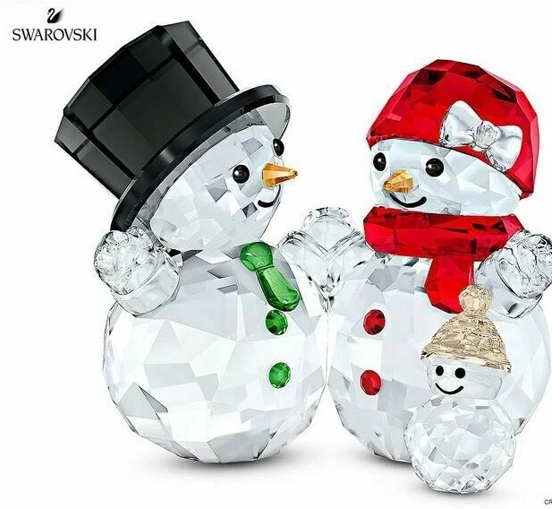 Swarovski Snowman Family MIB #5533948