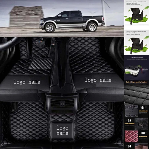 For Dodge RAM 1500 Car Floor Mats Waterproof Custom Auto Cargo Liners Carpets - Imagen 2 de 34