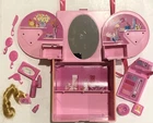 Barbie Vintage Secret Vanity Mirror Folding Purse Mattel with Accessories 1988