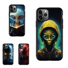 Hard Case cartoon style alien design For iPhone 11 12 13 Pro Max Mini