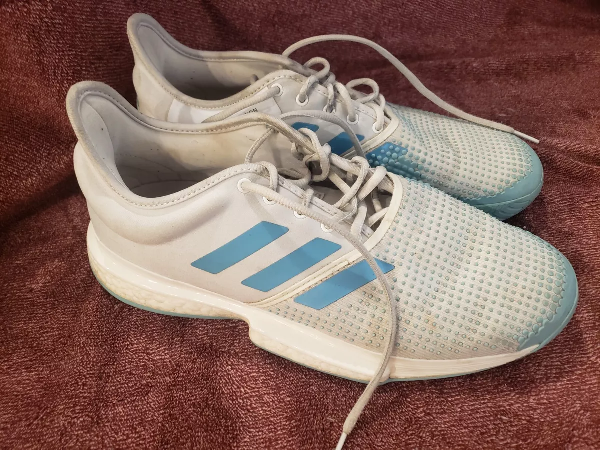 Adidas X Parley SoleCourt Boost White Tennis Shoes Sz 10.5 G26295 RARE