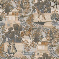 Animal Palace Tapete Safari BäUme Royal Feature Wand Orange 13761 Holden