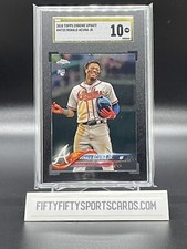 2018 Ronald Acuna Jr Topps Chrome Update RC #HMT25 SGC 10 Gold Label Pristine