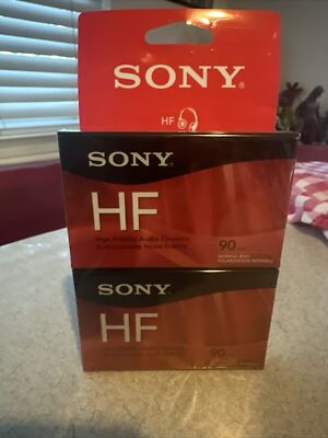 2-Pack SONY HF Hi Fi Normal Bias 90-Min Blank Audio Cassette Tapes NEW SEALED