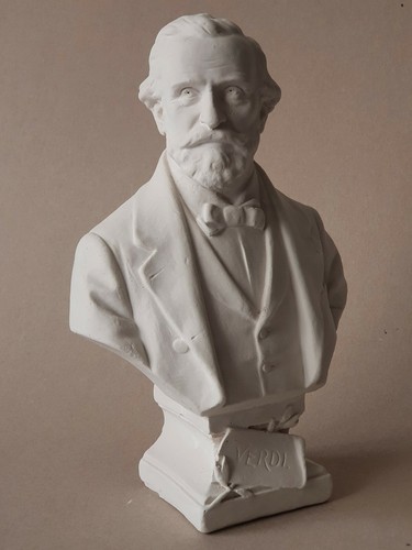 Busto Giuseppe Verdi, replica, originale 1890-1910 circa - Foto 4 di 4