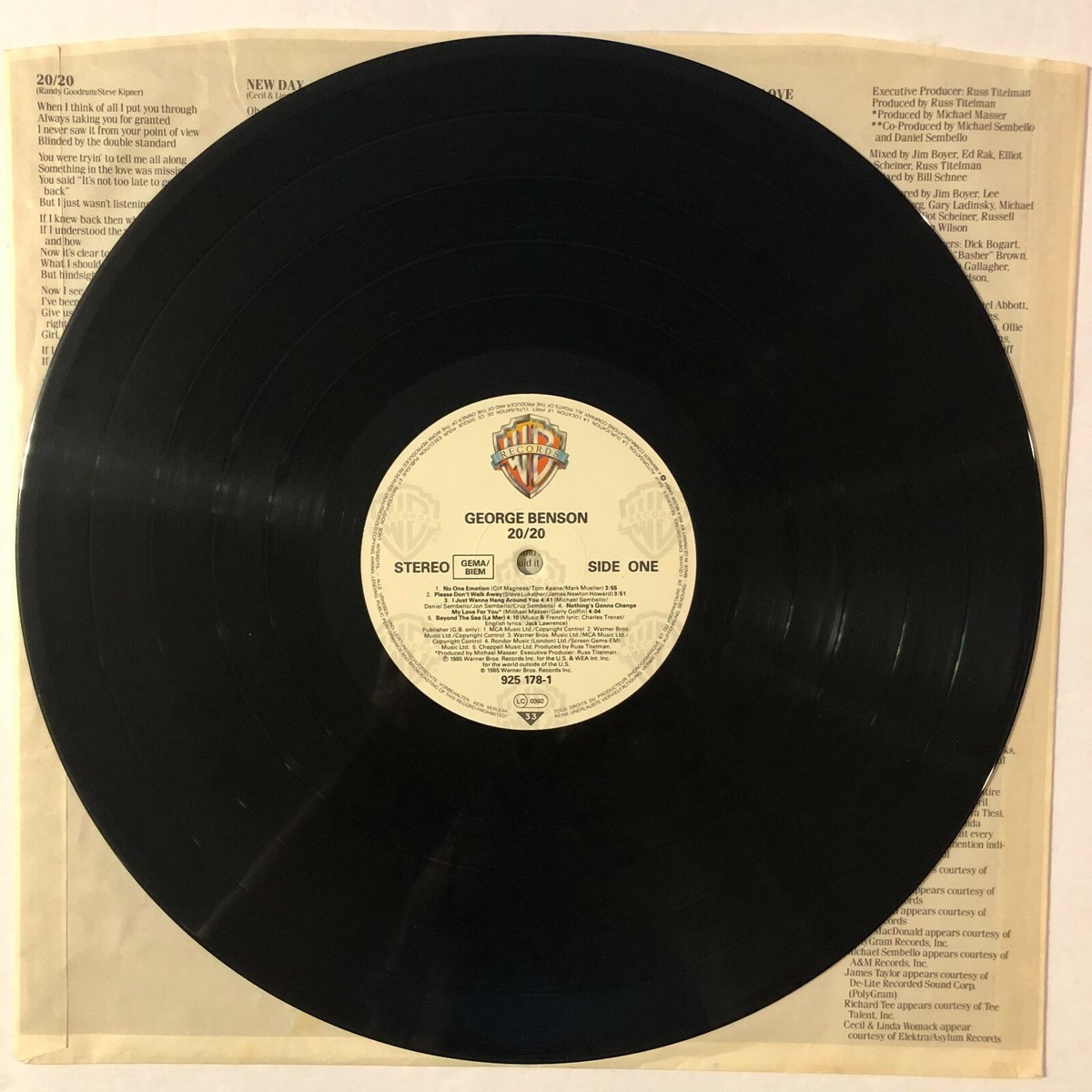 George Benson 20/20 レコード George Benson / 20/20 - Guitar Records
