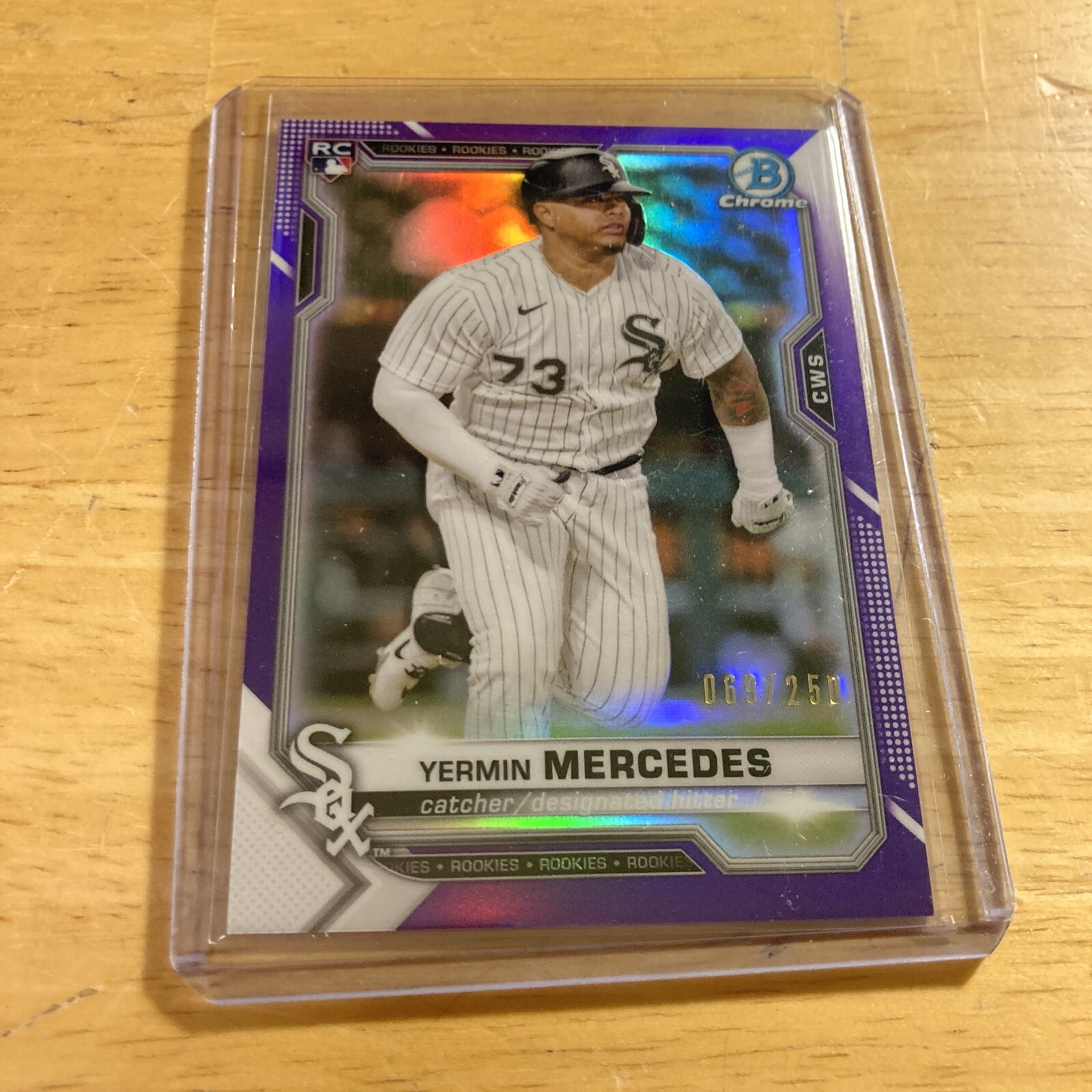 2021 Bowman Chrome YERMIN MERCEDES #88 White Sox Rookie Purple Refractor #/250