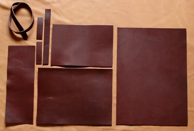 FÖRSTER-FELLNEST TOP pelle antica rosso marrone rosso sangue, pelle naturale, pezzo di pelle, pelle bianca, pelle spessa