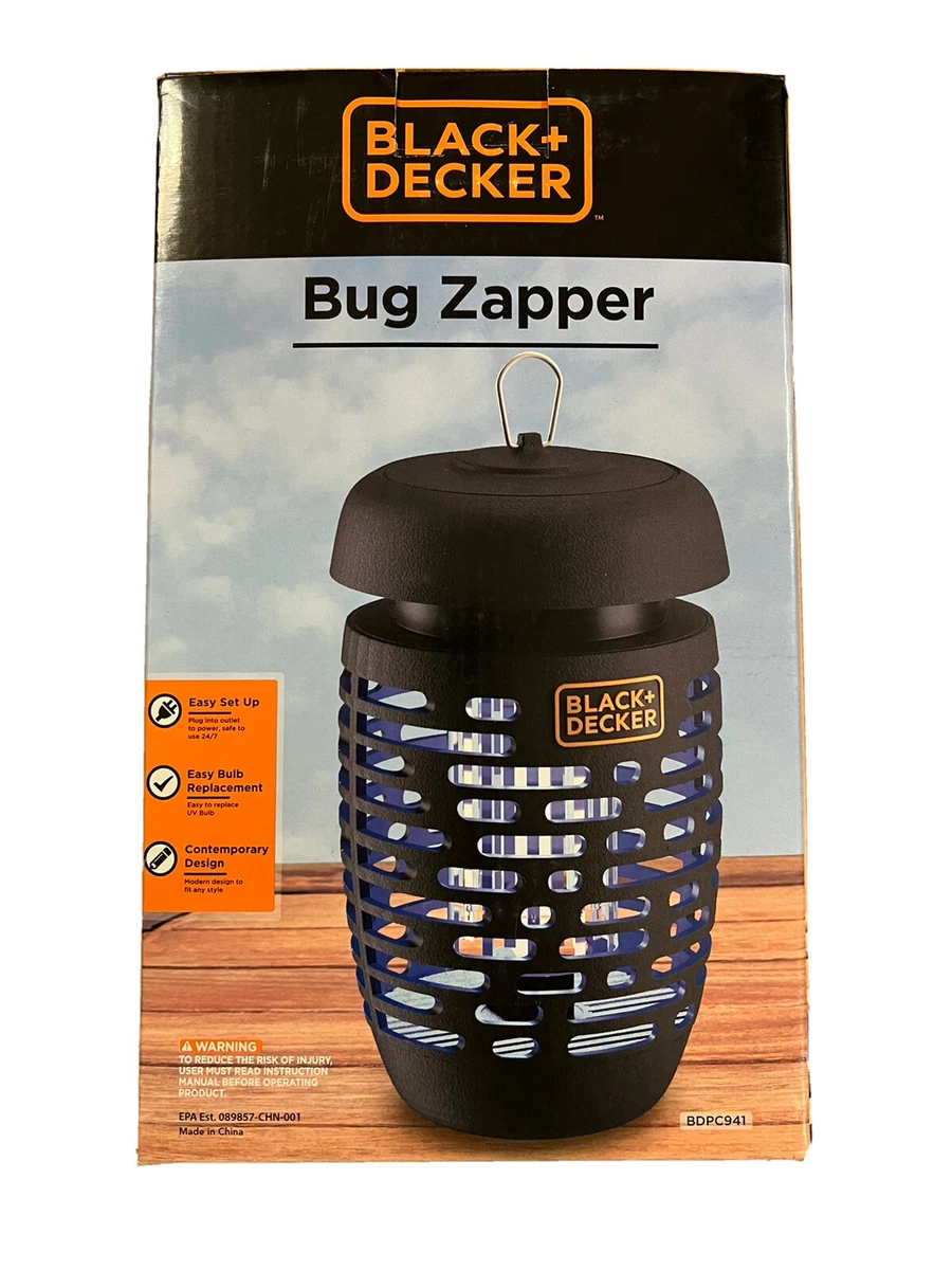 Black+decker Indoor/Outdoor Bug Zapper Mosquito and Fly Trap, Black