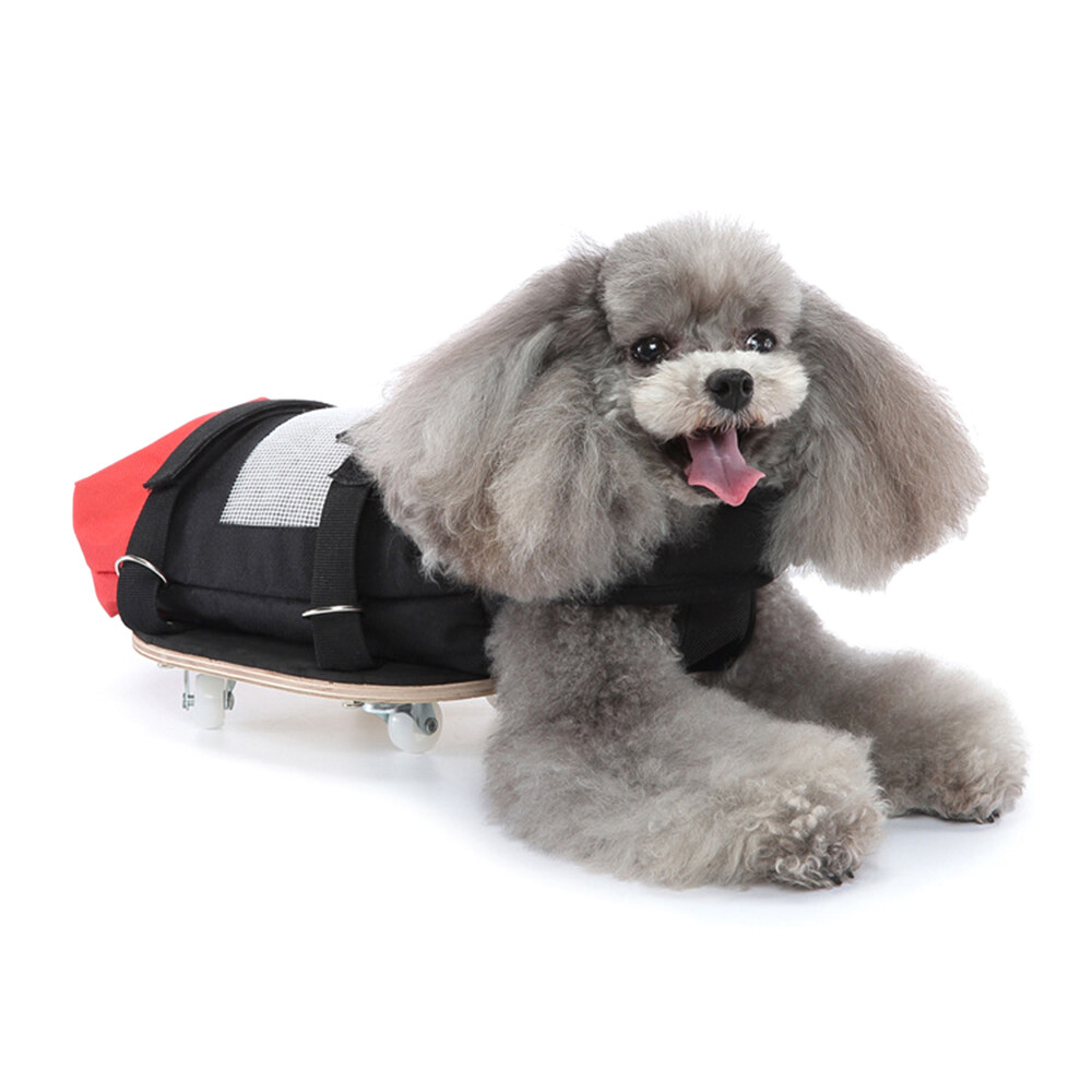 Dog Drag Bag Disabled Pet Puppy Wheelchair Wooden Scooter Protects
