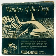 View Master WDPX, Wonders of the Deep, 990-A-B-C , Vintage S1 Pkg, 3 Reel Set