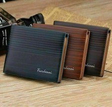 Casual Men's Luxury Leather Bifold Billfold Wallet ID Credit Card Holder Purse