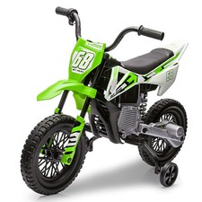 Kids Ride On Motorcycle 12V Electric Dirt Bike 2 Motor with 2 Training Wheels
