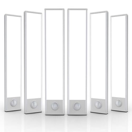 Under Cabinet Lighting，6 Pack Motion Sensor Light 8 inch White Light