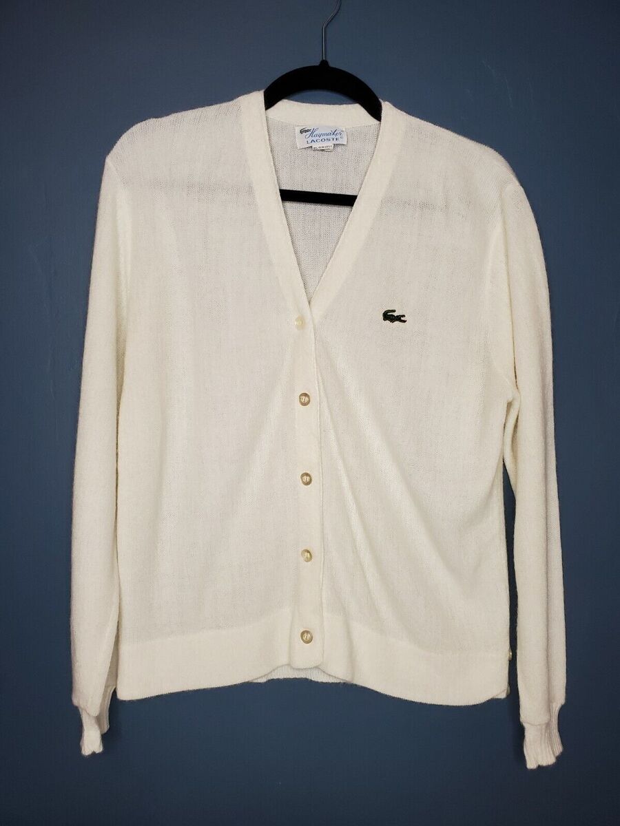 1960's Haymaker Lacoste 38 Ivory button long sleeve Cardigan 1960's Haymaker Lacoste 38 Ivory button long sleeve Cardigan