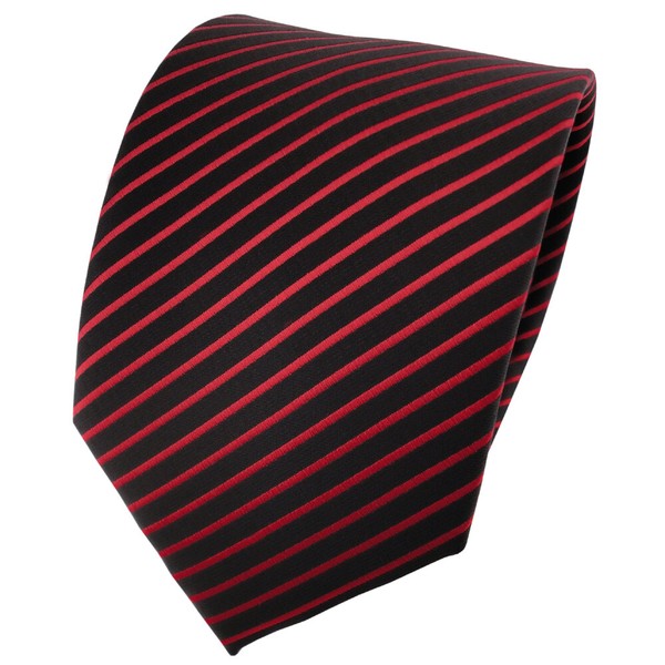 Tigertie Designer Krawatte Rot Signalrot Schwarz Gestreift-image