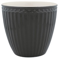 Greengate Latte Cup Becher Alice Grau Everyday Geschirr Dark Grey 300 Ml