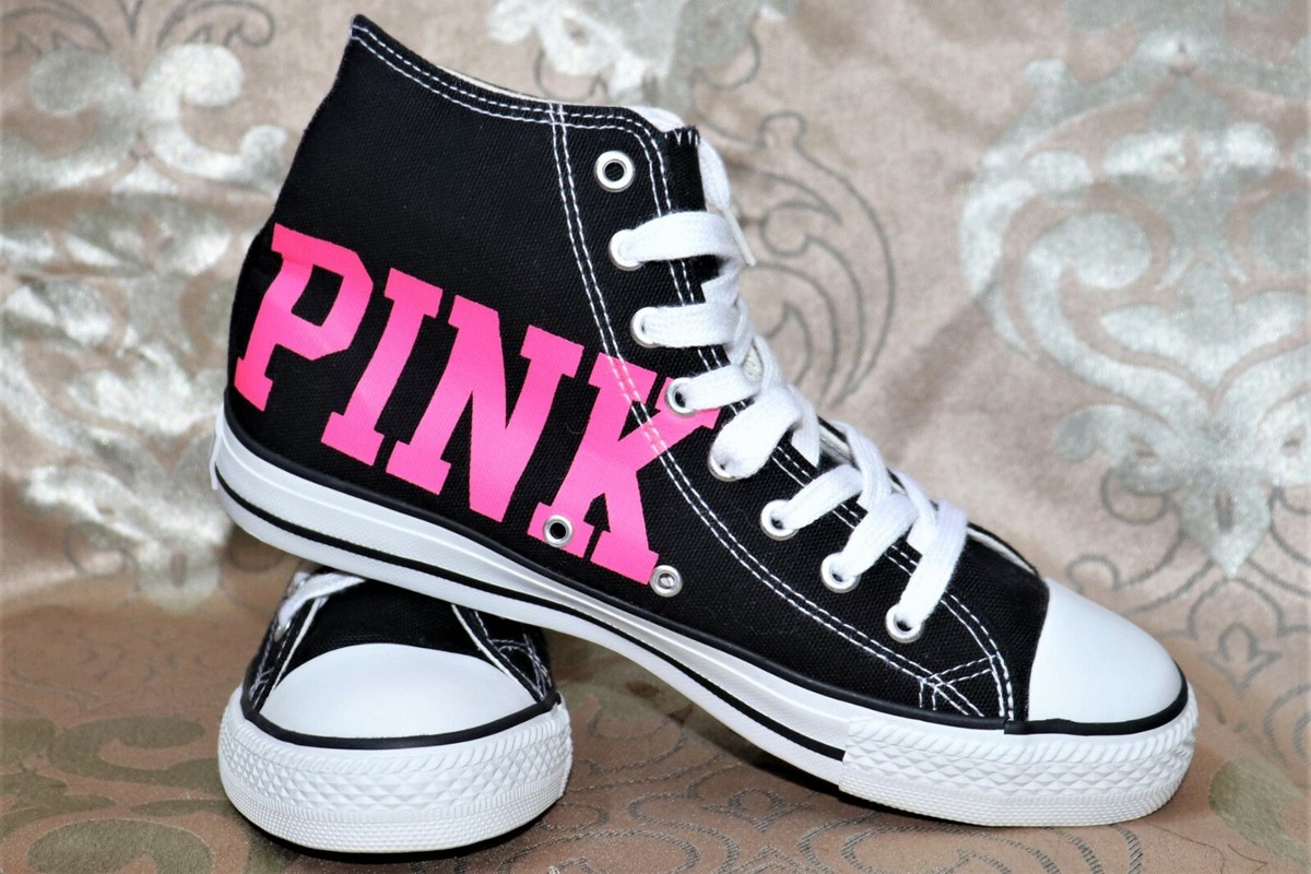 VICTORIA'S SECRET PINK RARE HTF BLACK PINK CONVERSE STORE VICTORIA'S SECRET PINK RARE HTF BLACK PINK CONVERSE STORE