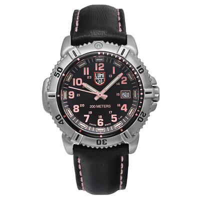 Luminox Colormark 38mm Date Steel Black Dial Quartz Ladies Watch 