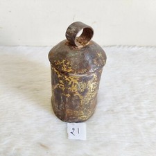 1920s Vintage Primitive Handcrafted Ox Cow Iron Bell Decorative Collectible IB16